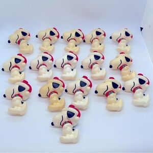 Vintage Lot/16 Peanuts Snoopy Christmas Decorations Plastic String Light Covers